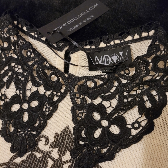 Widow Dolls Kill Distressed Crow Sweater - Picture 3 of 4